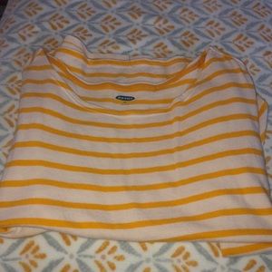 yellow stripped shirt!